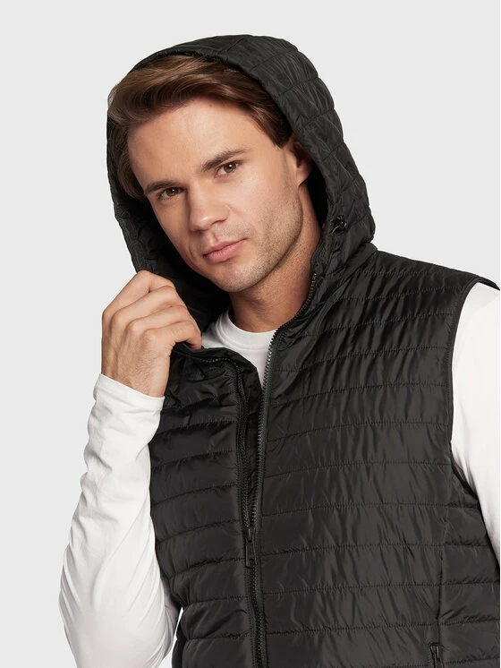 ΧΟΝΔΡΙΚΟ ΕΜΠΟΡΙΟ 🤩 Τοπ 10 💯 Geox Άνδρες Γιλέκα Γιλέκο Wilmer M2622B T2920 F9000 Μαύρο Regular Fit 🤩 🎉 - Image 4