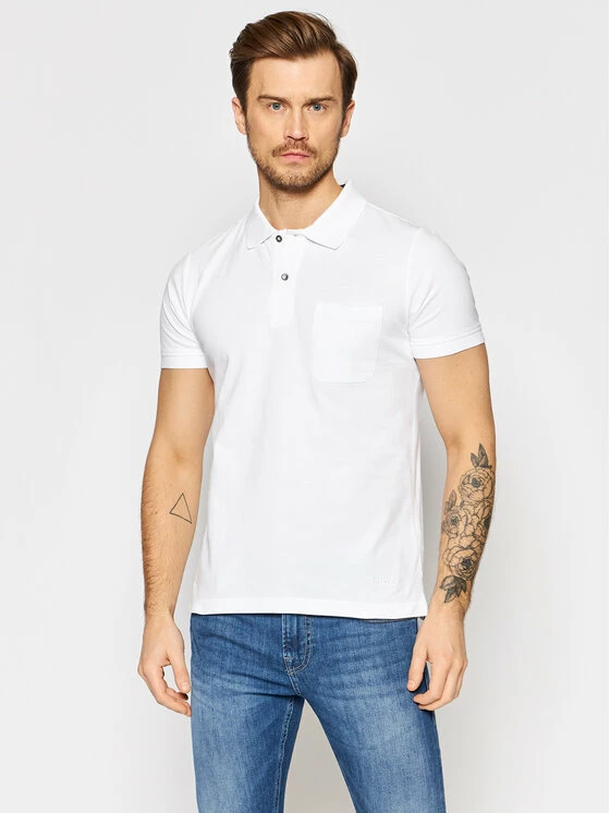 Flash Sale 🔔 Προώθηση 🎉 Geox Άνδρες Μπλούζες Polo Polo Sustainable M2510K T2649 F1492 Λευκό Regular Fit 😍 🎉
