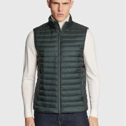 Νέος ❤️ Ολοκαίνουργιο ✔️ Geox Άνδρες Γιλέκα Γιλέκο Dereck M2625C T2562 F3251 Πράσινο Regular Fit 💯 🥰