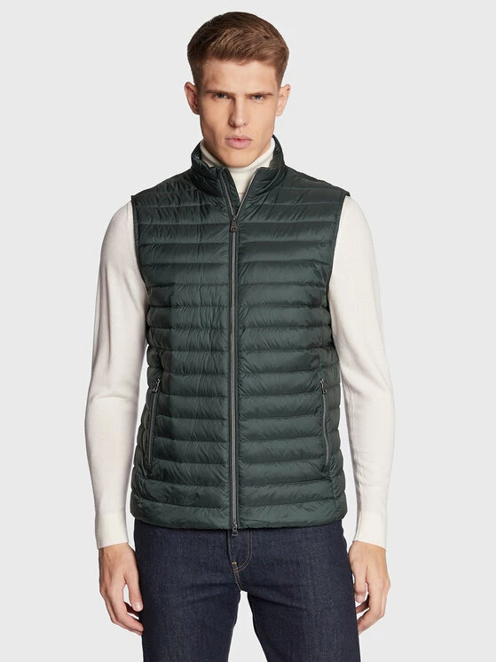 Νέος ❤️ Ολοκαίνουργιο ✔️ Geox Άνδρες Γιλέκα Γιλέκο Dereck M2625C T2562 F3251 Πράσινο Regular Fit 💯 🥰