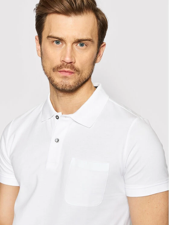 Flash Sale 🔔 Προώθηση 🎉 Geox Άνδρες Μπλούζες Polo Polo Sustainable M2510K T2649 F1492 Λευκό Regular Fit 😍 🎉 - Image 4