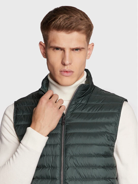 Νέος ❤️ Ολοκαίνουργιο ✔️ Geox Άνδρες Γιλέκα Γιλέκο Dereck M2625C T2562 F3251 Πράσινο Regular Fit 💯 🥰 - Image 4