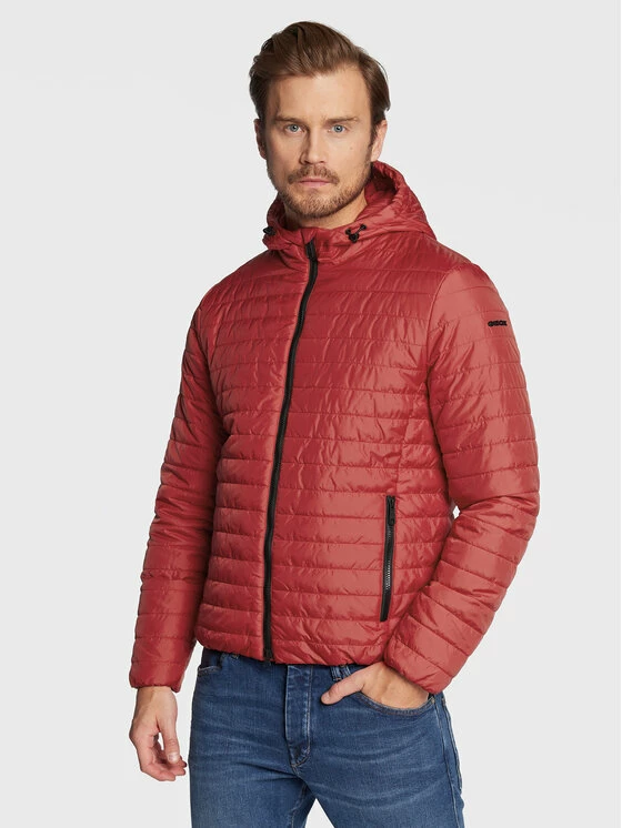 Τοπ 10 ⭐ Φτηνός 🎉 Geox Άνδρες Πουπουλένια Μπουφάν Μπουφάν πουπουλένιο Wilmer M2622J T2920 F7115 Κόκκινο Regular Fit 🧨 👍