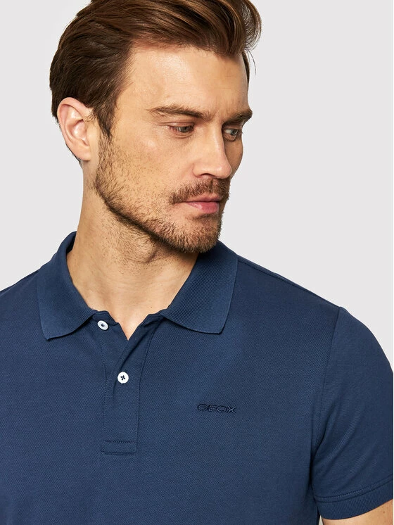 Το φθηνότερο ✔️ Προϋπολογισμός 😉 Geox Άνδρες Μπλούζες Polo Polo Sustainable M2510B T2649 F4070 Σκούρο μπλε Regular Fit ❤️ ❤️ - Image 4