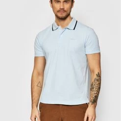 Κουπόνι 🥰 Προώθηση 🧨 Geox Άνδρες Μπλούζες Polo Polo Sustainable M2510Q-T2649 F4508 Μπλε Regular Fit 💯 🔔