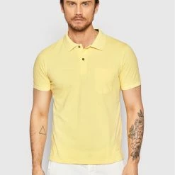 ΧΟΝΔΡΙΚΟ ΕΜΠΟΡΙΟ 🤩 Φτηνός 🧨 Geox Άνδρες Μπλούζες Polo Polo Sustainable Man M2510K T2649 F2124 Κίτρινο Regular Fit 🔥 🌟