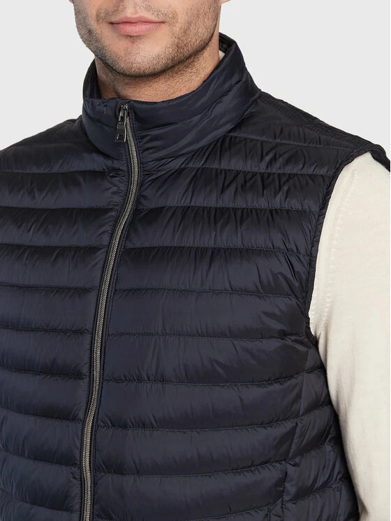 Συμφωνίες 🎁 Προϋπολογισμός 😍 Geox Άνδρες Γιλέκα Γιλέκο Dereck M2625C T2562 F1624 Σκούρο μπλε Regular Fit 🌟 👏 - Image 4