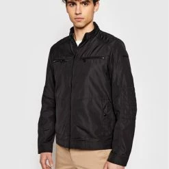 Φτηνός 🎉 Ολοκαίνουργιο 🔥 Geox Άνδρες Μεταβατικά Μπουφάν Μπουφάν μεταβατικό Renny M1221V T2801 F9000 Μαύρο Regular Fit 🥰 ⌛