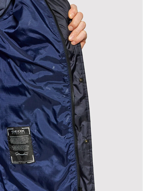 Η καλύτερη συμφωνία 🔥 Προϋπολογισμός ✨ Geox Άνδρες Πουπουλένια Μπουφάν Μπουφάν πουπουλένιο Wilmer M2523J-T2920 F1624 Σκούρο μπλε Regular Fit 🌟 🥰 - Image 5