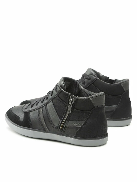 Ολοκαίνουργιο ❤️ Εξοδος ✔️ Geox Άνδρες Ψηλά Αθλητικά Αθλητικά U Elver A U26BCA 0PT22 C9999 Μαύρο 💯 🌟 - Image 3