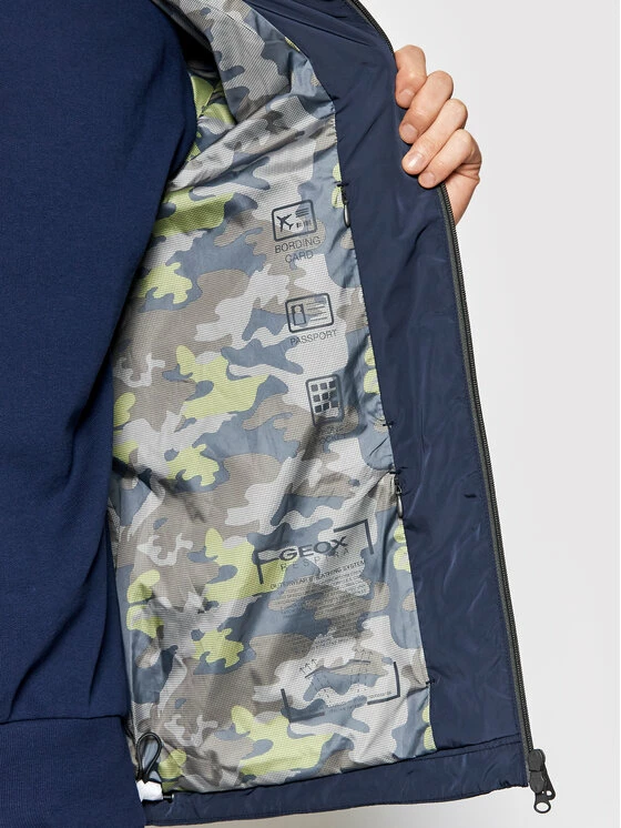 Best Pirce 👍 Πολύ καλή προσφορά ✨ Geox Άνδρες Μεταβατικά Μπουφάν Μπουφάν μεταβατικό Leitan M2521T-T2924 F4491 Σκούρο μπλε Regular Fit 🤩 💯 - Image 6