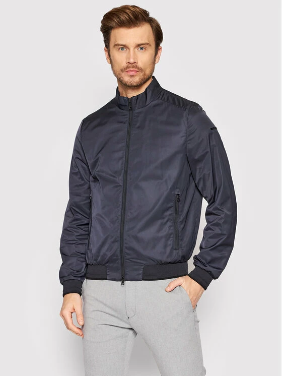 Η καλύτερη συμφωνία ✔️ Πολύ καλή προσφορά 🔔 Geox Άνδρες Μπουφάν Bomber Μπόμπερ μπουφάν M2520Q T2600 F1624 Σκούρο μπλε Regular Fit 🎁 ⌛