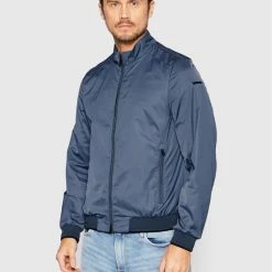 Best Pirce 🔔 Το φθηνότερο 🤩 Geox Άνδρες Μπουφάν Bomber Μπόμπερ μπουφάν M2520Q T2600 F4551 Σκούρο μπλε Regular Fit 🛒 😀