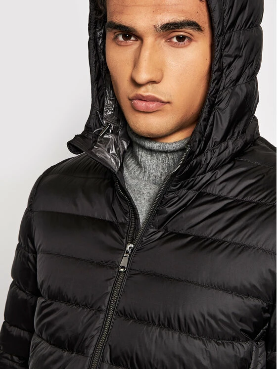 Νέος 😍 Το φθηνότερο 🎉 Geox Άνδρες Πουπουλένια Μπουφάν Μπουφάν πουπουλένιο Dereck M1425B T2562 F9000 Μαύρο Regular Fit 🎉 🔔 - Image 4