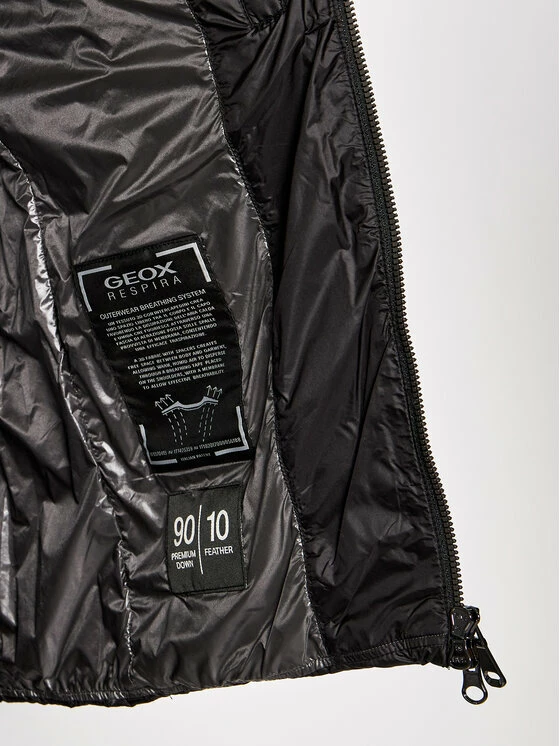 Νέος 😍 Το φθηνότερο 🎉 Geox Άνδρες Πουπουλένια Μπουφάν Μπουφάν πουπουλένιο Dereck M1425B T2562 F9000 Μαύρο Regular Fit 🎉 🔔 - Image 5