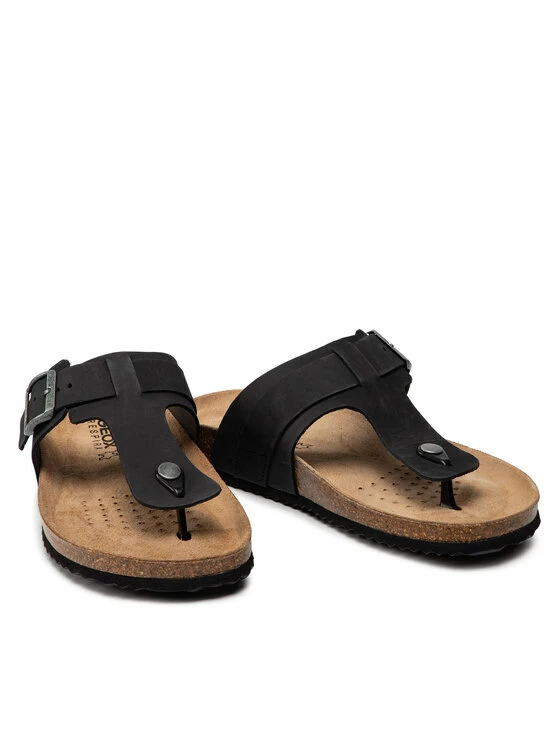 Το φθηνότερο 🔥 Νέος 👍 Geox Άνδρες Σαγιονάρες U 🩴 🩴 Sandal Ghita D U159VD 00032 C9999 Μαύρο 🔔 🔥 - Image 5