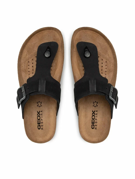 Το φθηνότερο 🔥 Νέος 👍 Geox Άνδρες Σαγιονάρες U 🩴 🩴 Sandal Ghita D U159VD 00032 C9999 Μαύρο 🔔 🔥 - Image 6