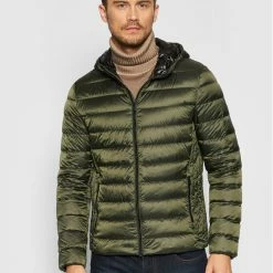 Best Pirce ✨ Το φθηνότερο 🎉 Geox Άνδρες Πουπουλένια Μπουφάν Μπουφάν πουπουλένιο Dereck M1425B T2566 F3352 Πράσινο Regular Fit 🌟 ✔️