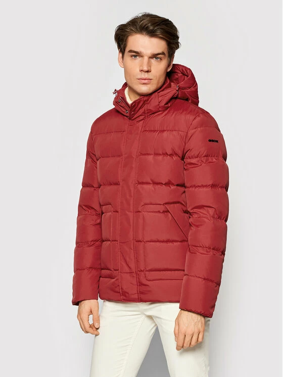 ΧΟΝΔΡΙΚΟ ΕΜΠΟΡΙΟ 😍 Προώθηση 👏 Geox Άνδρες Πουπουλένια Μπουφάν Μπουφάν πουπουλένιο Nettuno M1426J T2678 F7207 Κόκκινο Regular Fit 👍 😍