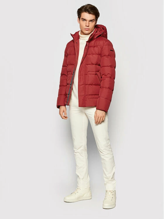 ΧΟΝΔΡΙΚΟ ΕΜΠΟΡΙΟ 😍 Προώθηση 👏 Geox Άνδρες Πουπουλένια Μπουφάν Μπουφάν πουπουλένιο Nettuno M1426J T2678 F7207 Κόκκινο Regular Fit 👍 😍 - Image 2
