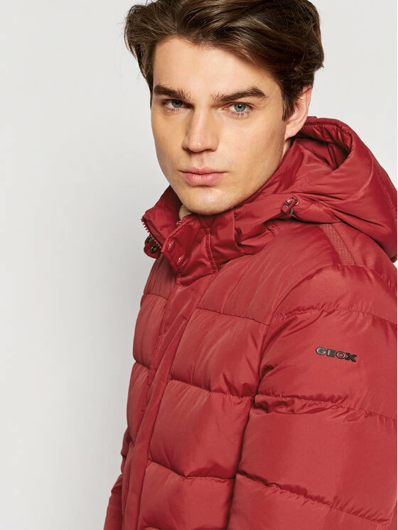 ΧΟΝΔΡΙΚΟ ΕΜΠΟΡΙΟ 😍 Προώθηση 👏 Geox Άνδρες Πουπουλένια Μπουφάν Μπουφάν πουπουλένιο Nettuno M1426J T2678 F7207 Κόκκινο Regular Fit 👍 😍 - Image 5
