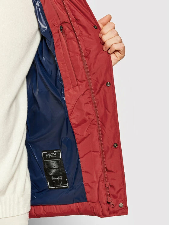 ΧΟΝΔΡΙΚΟ ΕΜΠΟΡΙΟ 😍 Προώθηση 👏 Geox Άνδρες Πουπουλένια Μπουφάν Μπουφάν πουπουλένιο Nettuno M1426J T2678 F7207 Κόκκινο Regular Fit 👍 😍 - Image 6