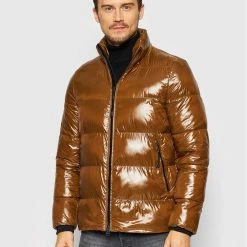 Εξοδος 🧨 Συμφωνίες 🤩 Geox Άνδρες Πουπουλένια Μπουφάν Μπουφάν πουπουλένιο Sile M1428J-T2903 Καφέ Regular Fit 🎉 🌟