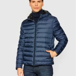 Συμφωνίες ✨ Κουπόνι ✔️ Geox Άνδρες Πουπουλένια Μπουφάν Μπουφάν πουπουλένιο Dereck M1425E T2873 F4491 Σκούρο μπλε Regular Fit 🔔 ❤️