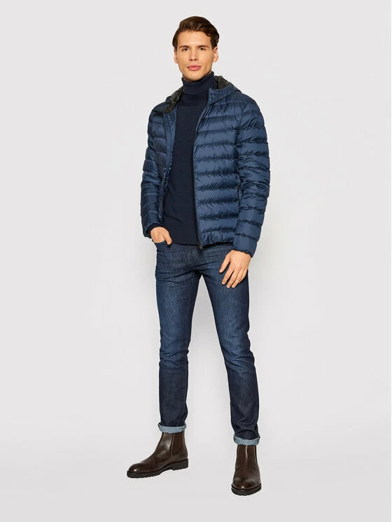 Συμφωνίες ✨ Κουπόνι ✔️ Geox Άνδρες Πουπουλένια Μπουφάν Μπουφάν πουπουλένιο Dereck M1425E T2873 F4491 Σκούρο μπλε Regular Fit 🔔 ❤️ - Image 2