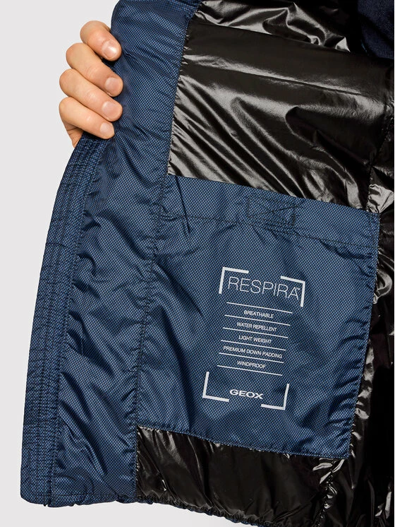 Συμφωνίες ✨ Κουπόνι ✔️ Geox Άνδρες Πουπουλένια Μπουφάν Μπουφάν πουπουλένιο Dereck M1425E T2873 F4491 Σκούρο μπλε Regular Fit 🔔 ❤️ - Image 5