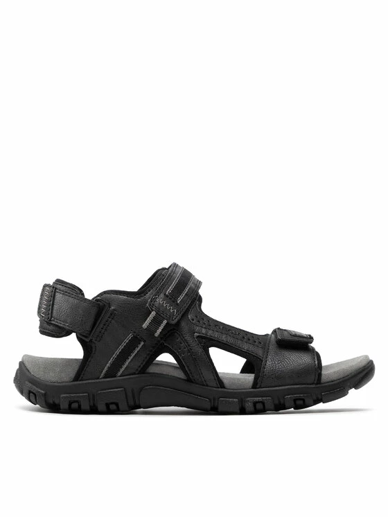 Ολοκαίνουργιο 🎁 Το φθηνότερο ❤️ Geox Άνδρες Σανδάλια U S.Strada C U2524C 0ME50 C9999 Μαύρο 💯 🔔 - Image 2