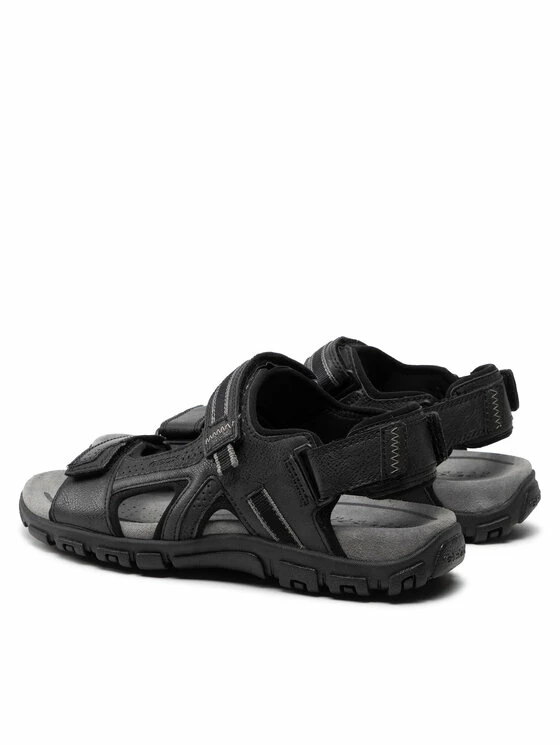 Ολοκαίνουργιο 🎁 Το φθηνότερο ❤️ Geox Άνδρες Σανδάλια U S.Strada C U2524C 0ME50 C9999 Μαύρο 💯 🔔 - Image 3