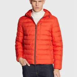 Συμφωνίες ❤️ Αγορά 😍 Geox Άνδρες Πουπουλένια Μπουφάν Μπουφάν πουπουλένιο M2628A T2937 F7415 Πορτοκαλί Regular Fit 👏 😉