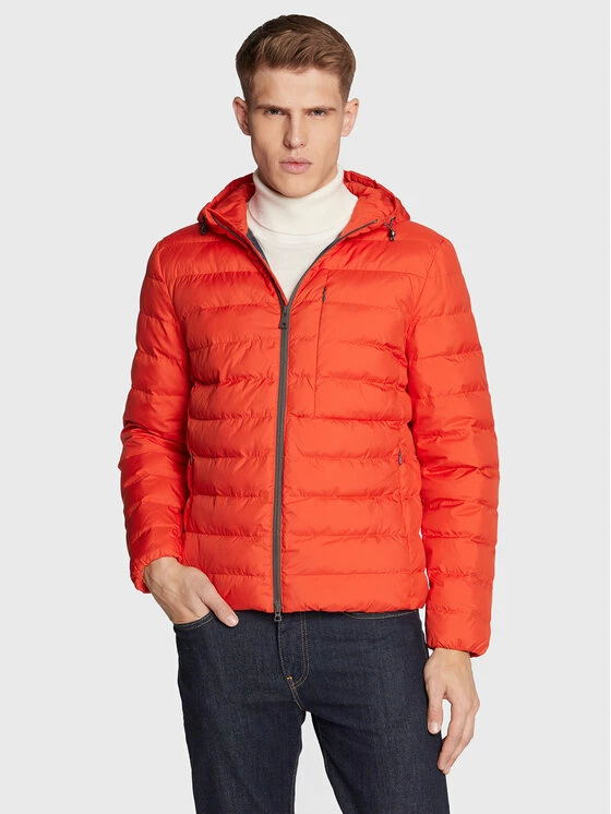 Συμφωνίες ❤️ Αγορά 😍 Geox Άνδρες Πουπουλένια Μπουφάν Μπουφάν πουπουλένιο M2628A T2937 F7415 Πορτοκαλί Regular Fit 👏 😉