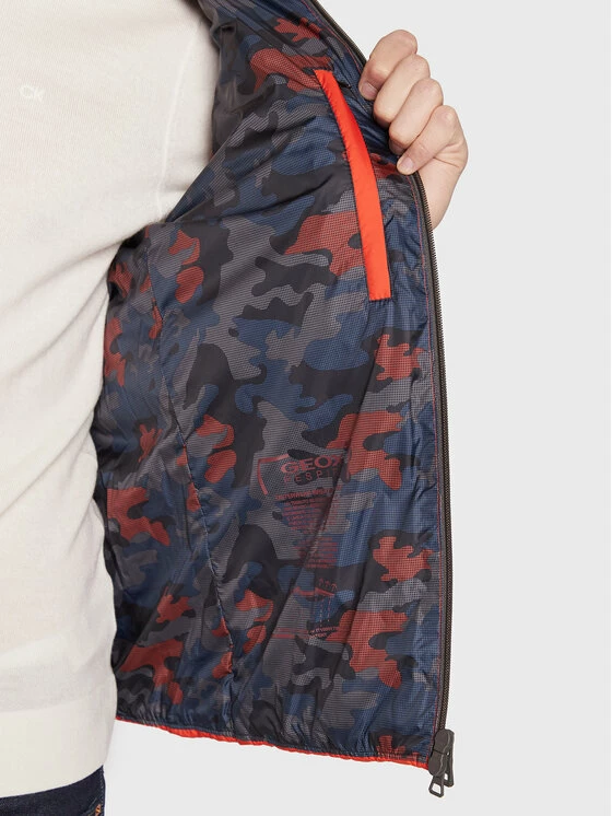 Συμφωνίες ❤️ Αγορά 😍 Geox Άνδρες Πουπουλένια Μπουφάν Μπουφάν πουπουλένιο M2628A T2937 F7415 Πορτοκαλί Regular Fit 👏 😉 - Image 6