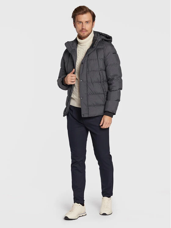 Φτηνός 🌟 Καλύτερες κριτικές για 🤩 Geox Άνδρες Πουπουλένια Μπουφάν Μπουφάν πουπουλένιο Sanford M2628U T2667 F1620 Γκρι Regular Fit 🎁 🥰 - Image 2