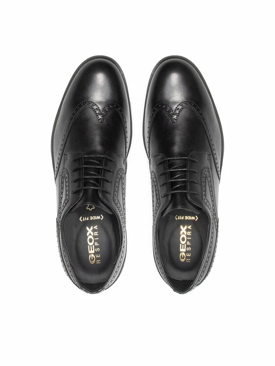 Καλύτερη πώληση 👍 Flash Sale ⌛ Geox Άνδρες Κλειστά Παπούτσια Επίσημα Κλειστά παπούτσια U Hilstone Wide A U045DA 00043 C9999 Μαύρο ⌛ 🌟 - Image 6