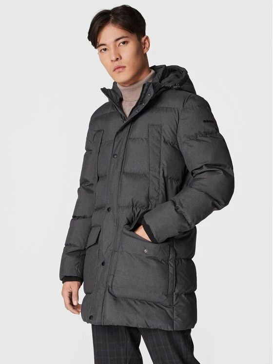 Συμφωνίες 🎁 ΧΟΝΔΡΙΚΟ ΕΜΠΟΡΙΟ 👍 Geox Άνδρες Πουπουλένια Μπουφάν Μπουφάν πουπουλένιο Sanford M2628V T2667 F1620 Γκρι Regular Fit 😀 ✔️