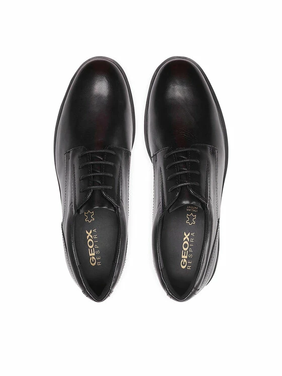 Best Pirce 🎉 Πολύ καλή προσφορά 🥰 Geox Άνδρες Κλειστά Παπούτσια Επίσημα Κλειστά παπούτσια U Appiano C U16D0C 00043 C9999 Μαύρο 🤩 😉 - Image 6